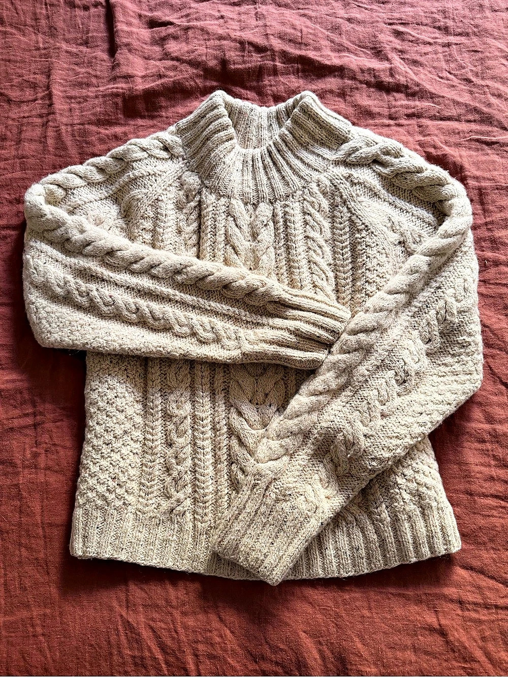 DOEN Serena Cream Cable Sweater Size XS